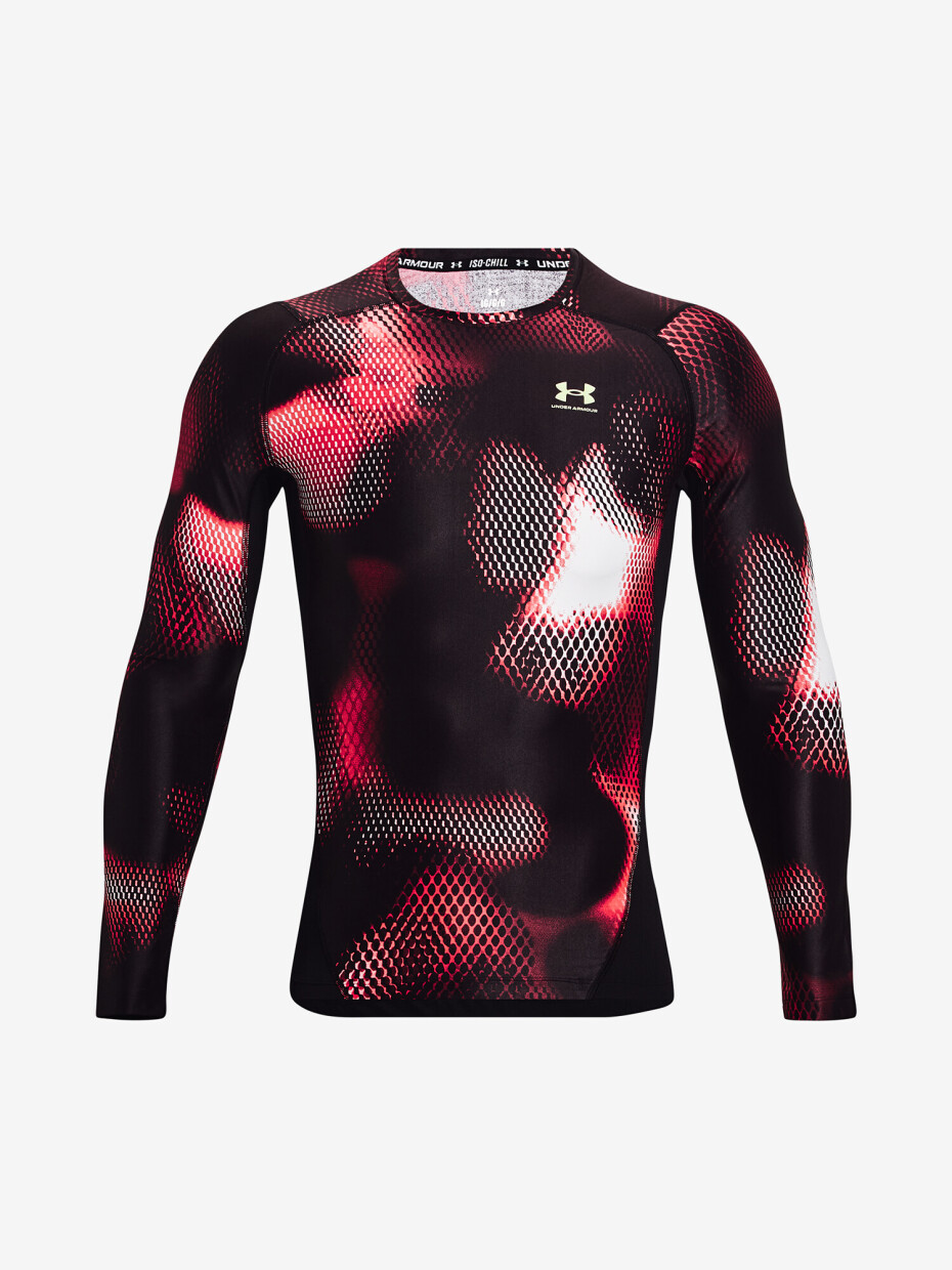 Under Armour Iso-Chill Compression Printed LS Black/Radio Red - main (4)