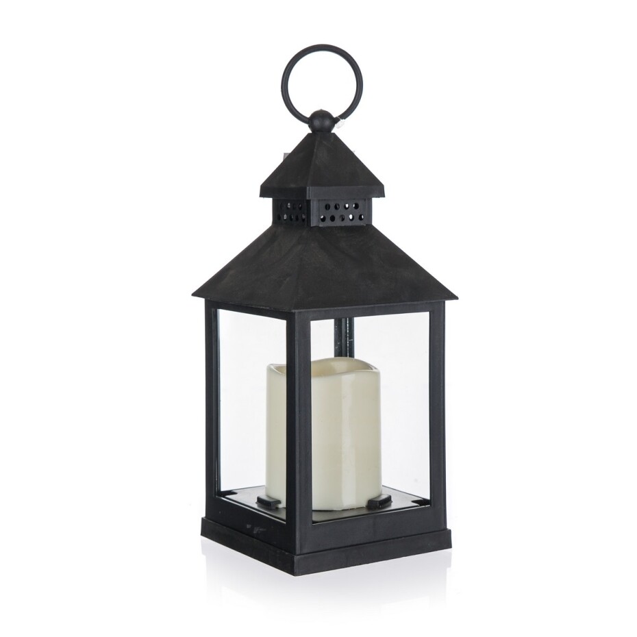 Home Decor Lucerna s LED svíčkou, 10 x 10 x 23 cm - main (0)
