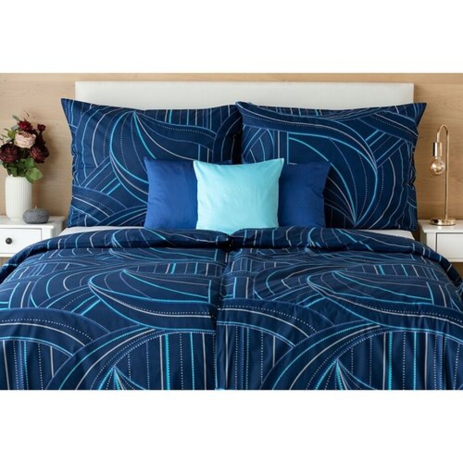 Matějovský Bavlněné povlečení Deluxe Ezio Blue, 140 x 200 cm, 70 x 90 cm - main (2)