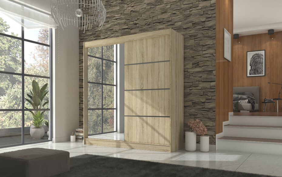 ArtAdrk Šatní skříň GILTON | 200 cm Barva: Bílá - main (2)