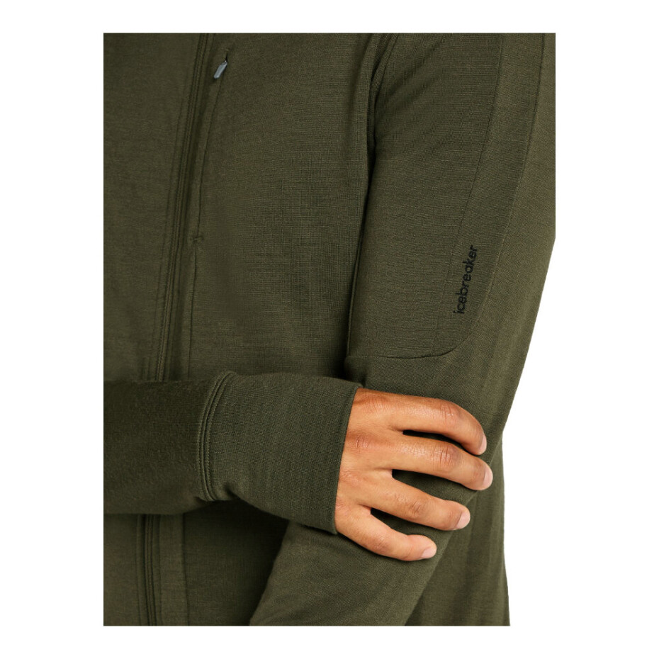 Pánská mikina Icebreaker Merino 260 Quantum IV LS Zip Hoodie Loden S - main (6)