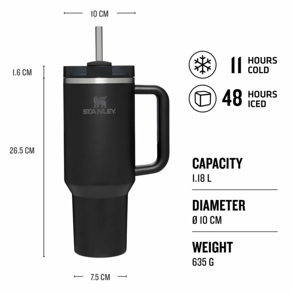 STANLEY Quencher H2.O FlowState Tumbler 1180 ml Black Tonal - main (2)