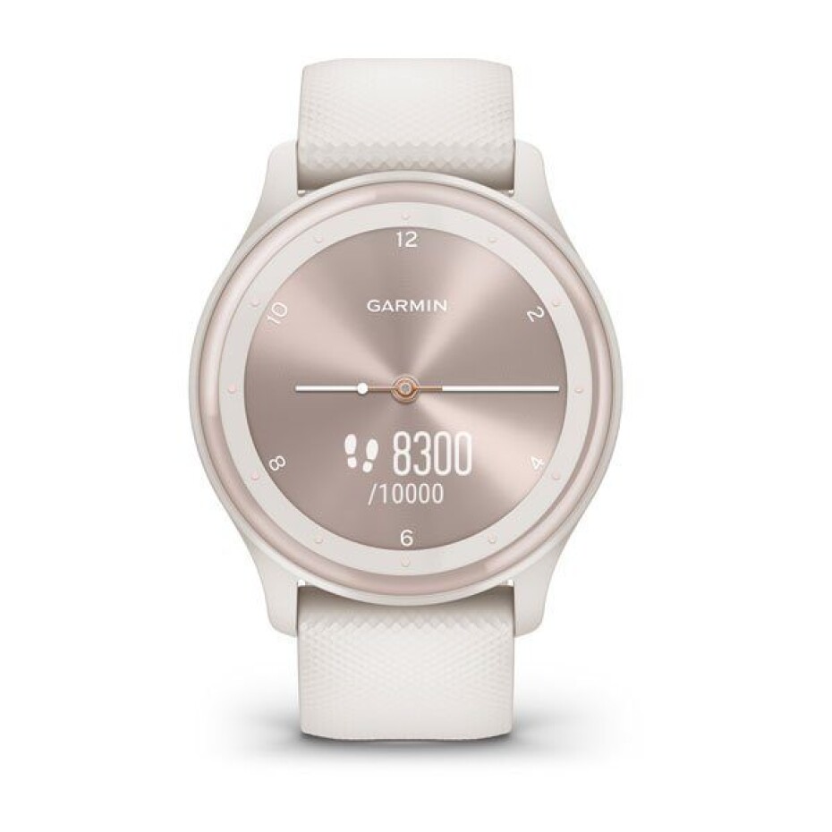 Garmin vívomove Sport Peach Gold/White Silicone Band - 010-02566-01 - main (3)