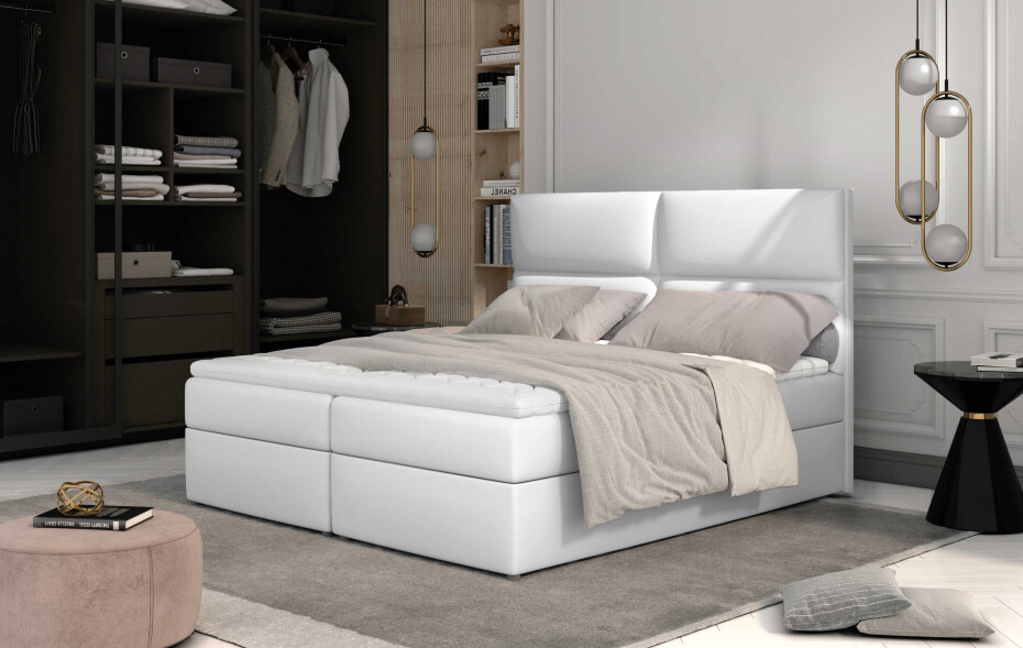 Artelta Manželská postel AMBER Boxspring | 180 x 200 cm Barevné provedení AMBER: Berlin 03 - main (6)