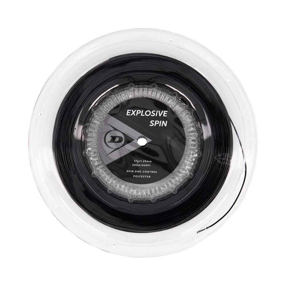 Tenisový výplet Dunlop  Explosive Spin Black 1.25 Reel (200 m) - main (0)