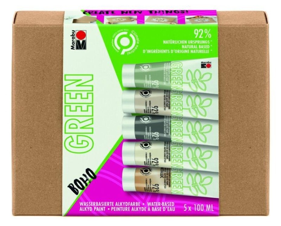 Marabu Green Sada Alkydových barev Boho 5x 100 ml - main (0)