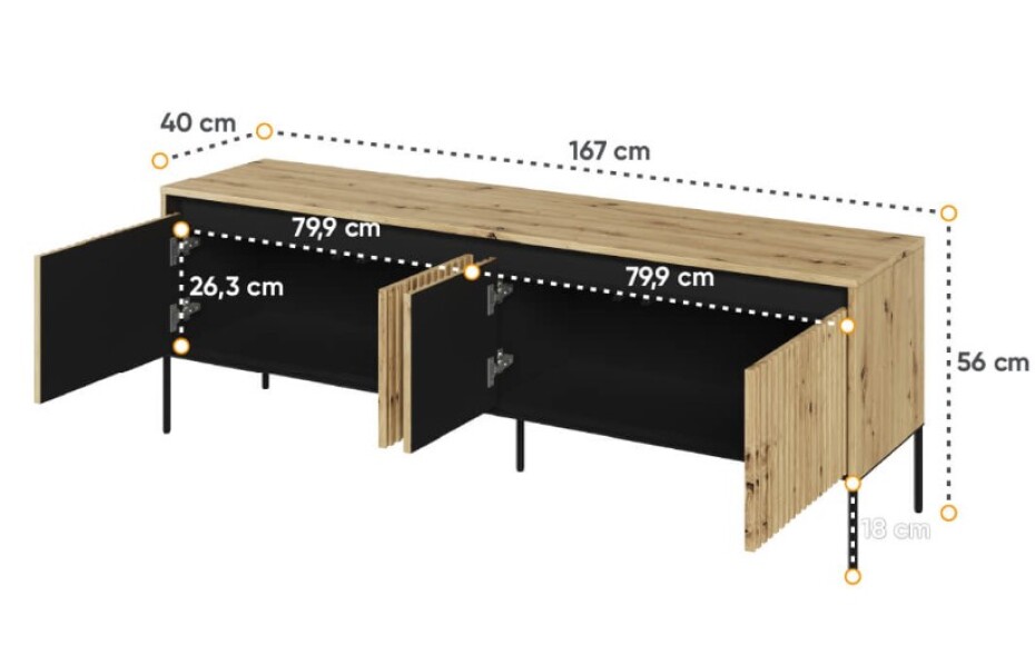 Dig-net nábytek TV stolek SWING TR-05 | dub artisan - main (3)