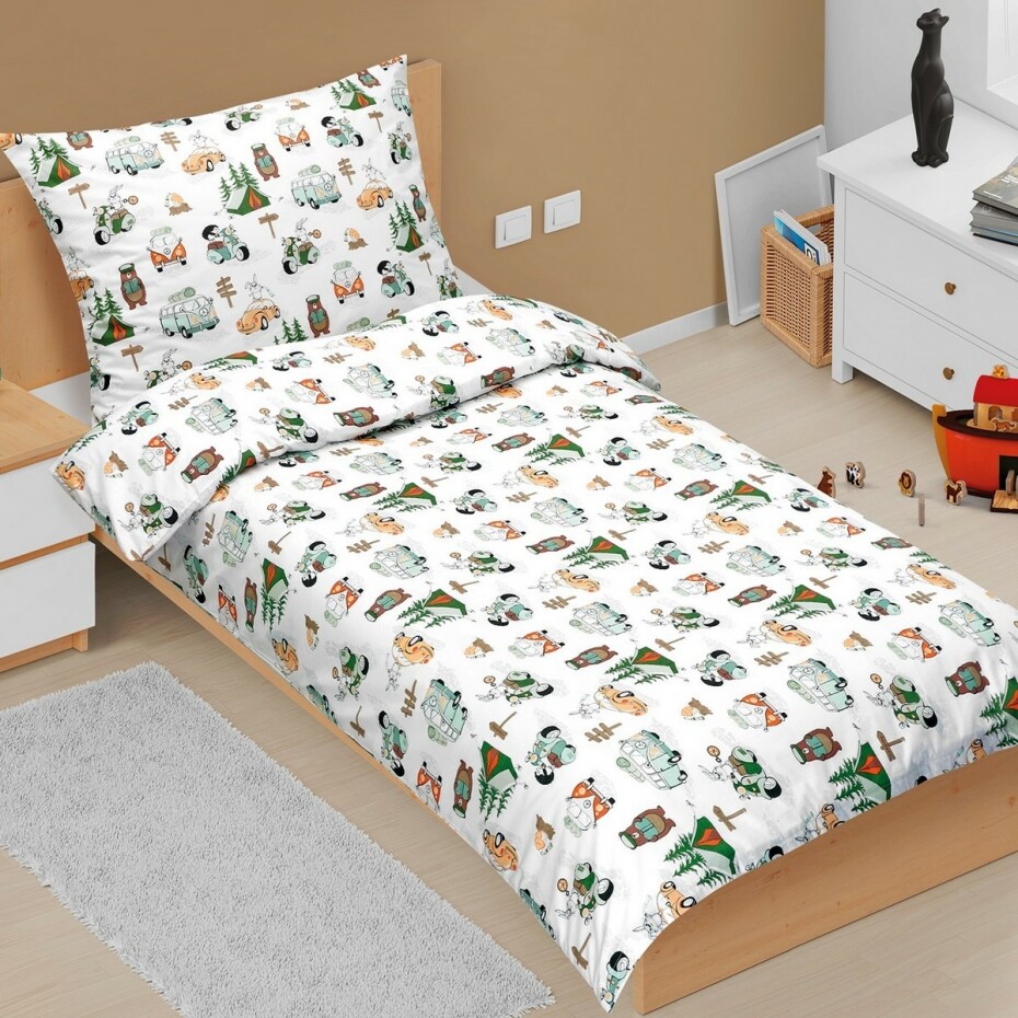 Bellatex Bavlněné povlečení Junior Stanování, 140 x 200 cm, 70 x 90 cm - main (0)
