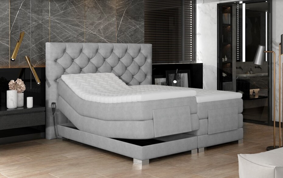 Artelta Manželská polohovatelná postel CLOVER Boxspring | 160 x 200 cm barevné provedení: Monolith 09 - main (11)