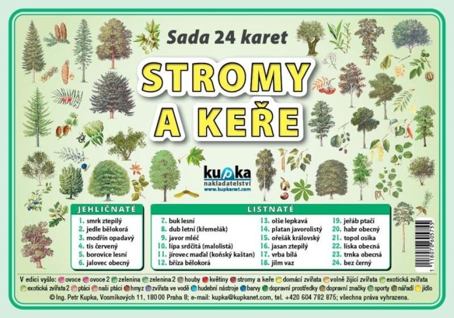 Sada 24 karet - stromy a keře - Petr Kupka - main (0)