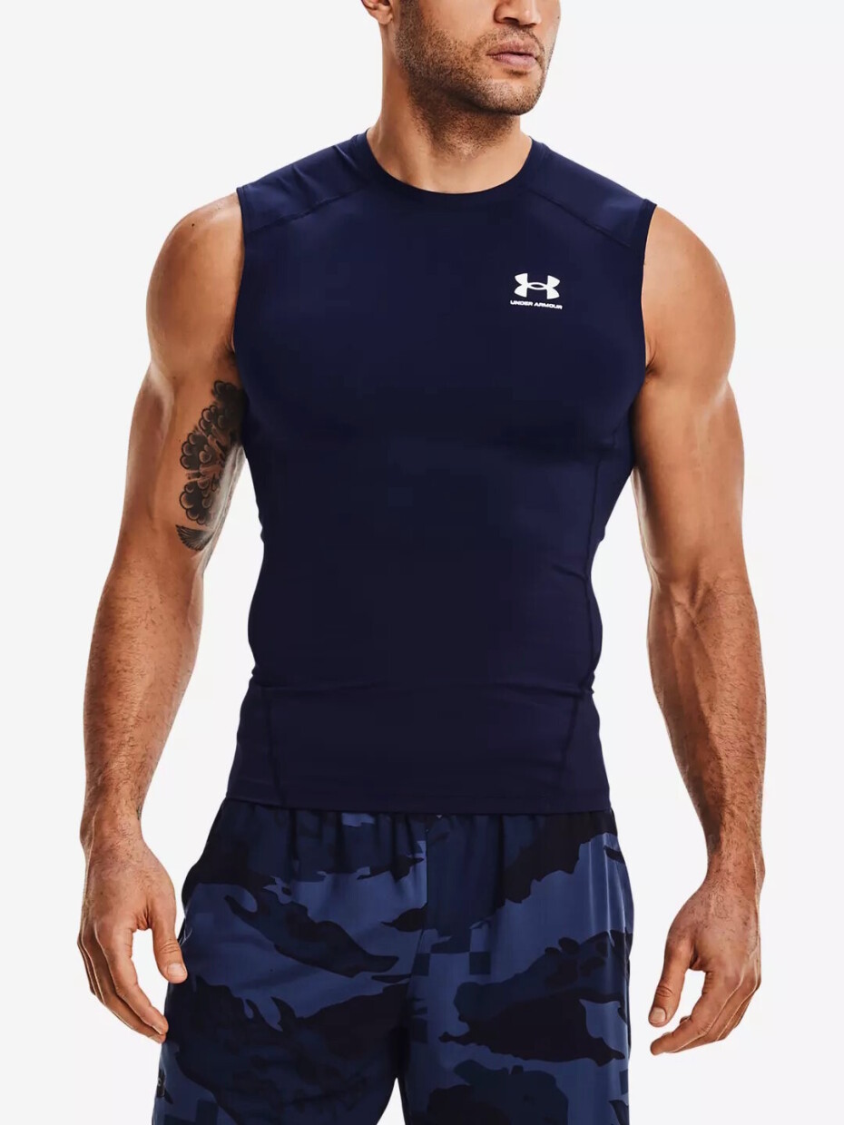 Pánské tílko Under Armour HeatGear Comp SL-NVY S - main (2)
