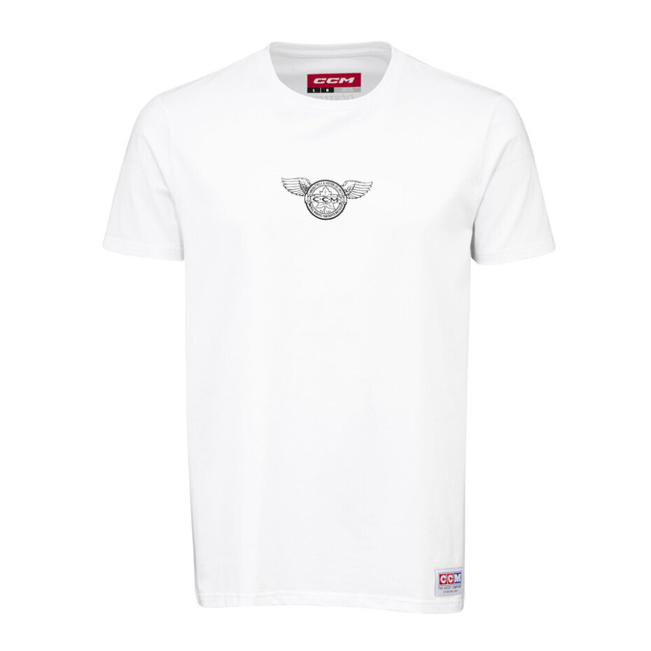 Dětské tričko CCM Monochrome SS Tee White Žák (youth) XL - main (0)