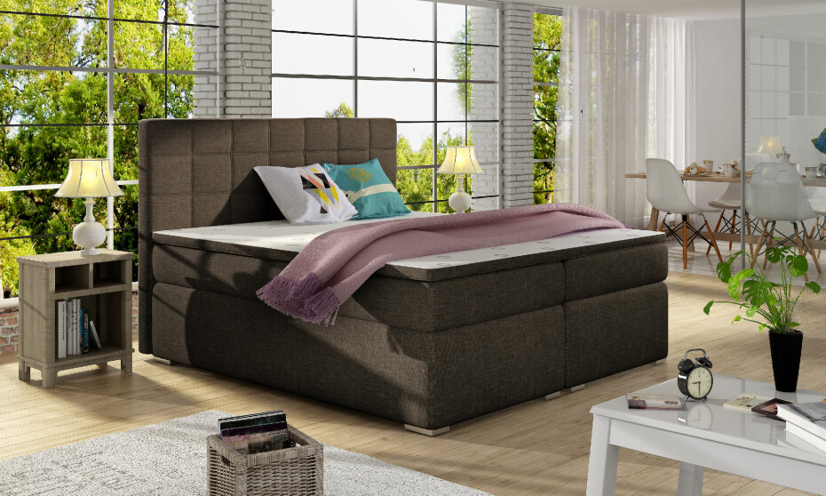 Artelta Manželská postel ALICE Boxspring | 160 x 200 cm Alice barva: Sawana 14, Alice rozměr: 160x200 cm - main (1)