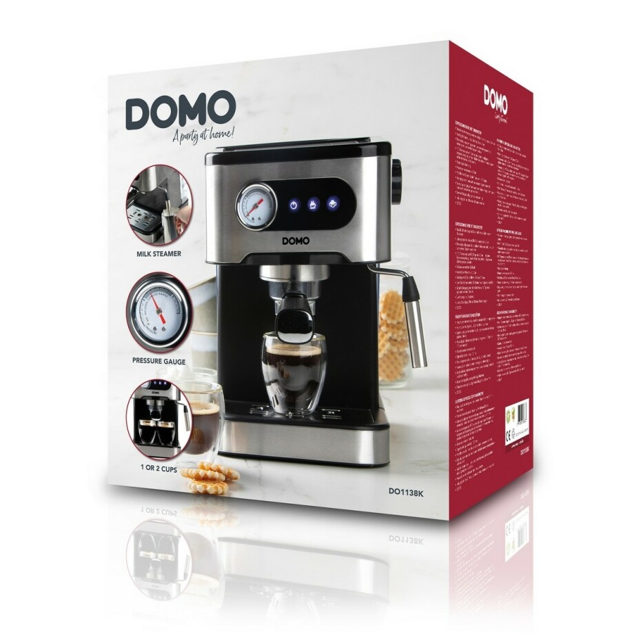 DOMO DO1138K pákový espresso kávovar, černá - main (19)
