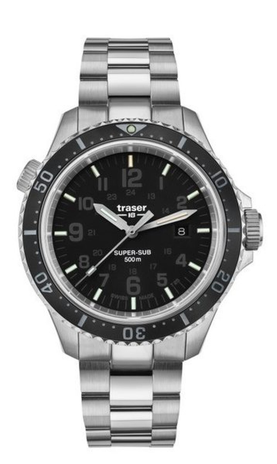 Traser P67 Diver Black Set ocel a pryž - main (1)