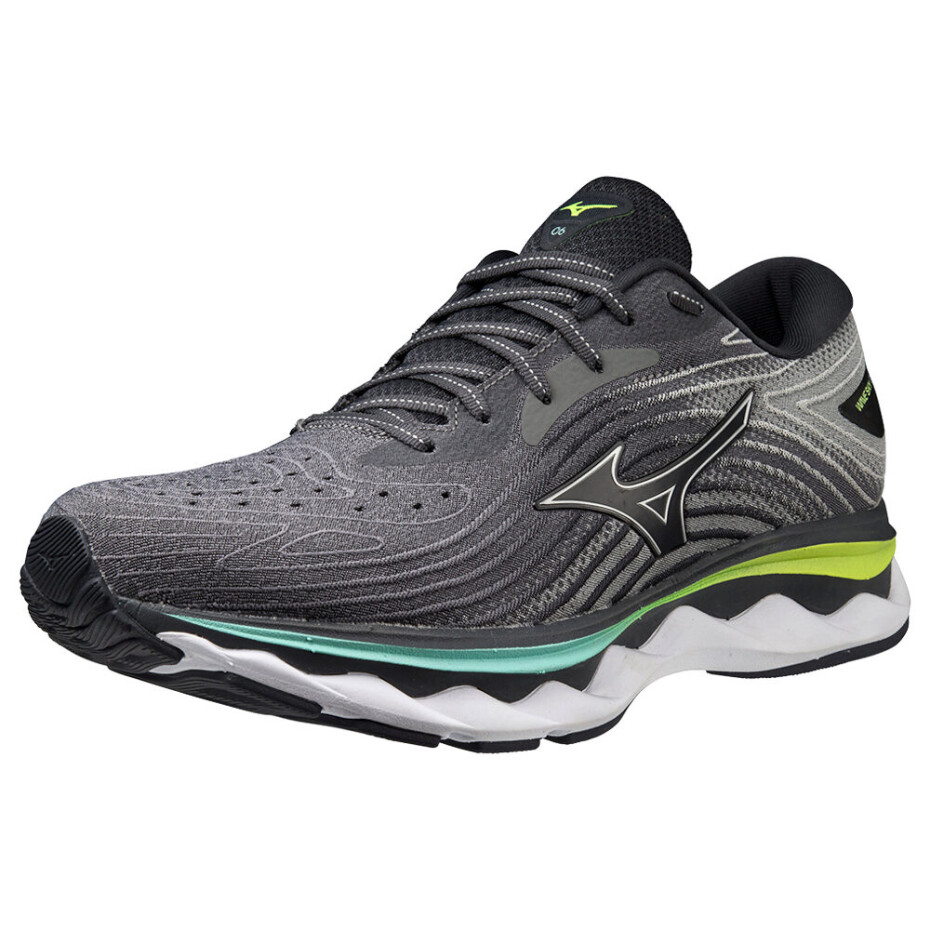 Pánská běžecká obuv Mizuno  Wave Sky 6 Quiet Shade/Silver/Neo Lime  UK 14 - main (1)