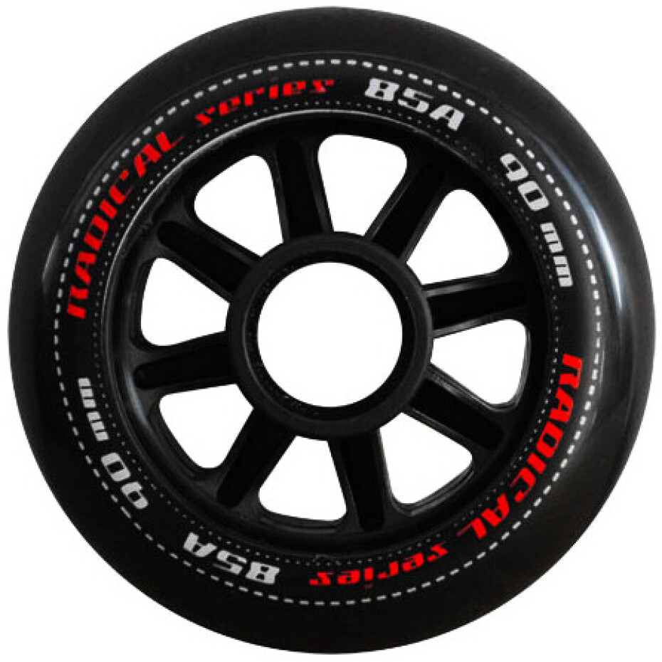Inline kolečka Tempish  RADICAL 90 mm 85A Black 8-Pack - main (0)