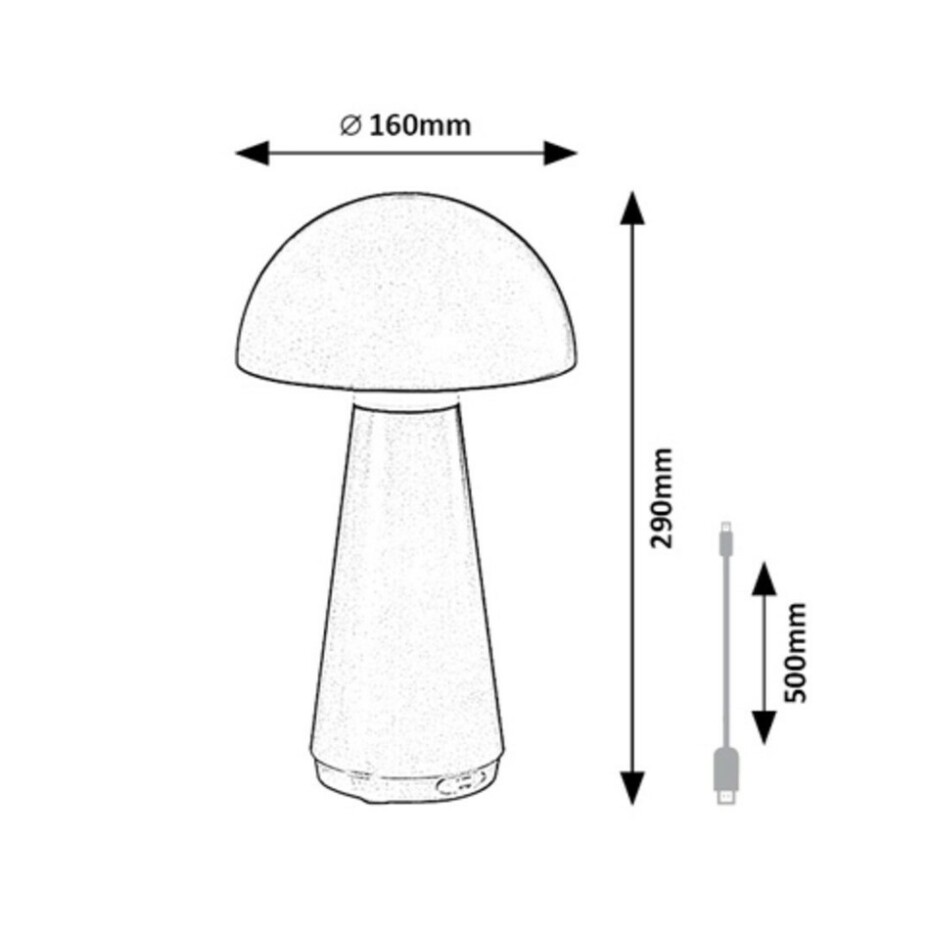 Rabalux 76007 stolní LED lampa Ishtar, 3 W, černá - main (4)