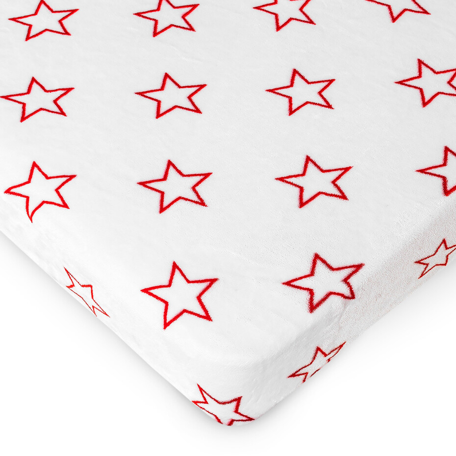 4Home prostěradlo mikroflanel Stars red  , 160 x 200 cm - main (0)
