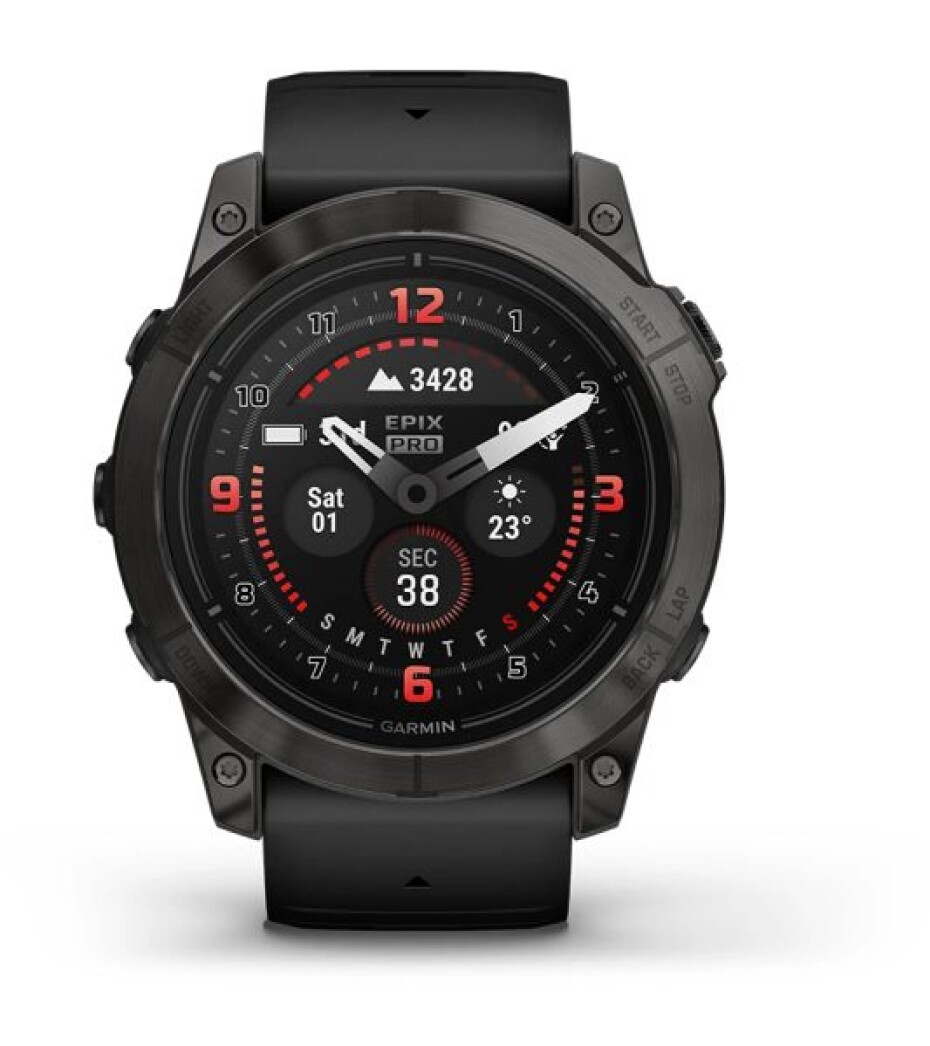Garmin Epix™ Pro 51mm (Gen 2) Sapphire Edition Carbon Gray DLC Titanium / Chestnut Leather Band - 010-02804-30 - main (5)