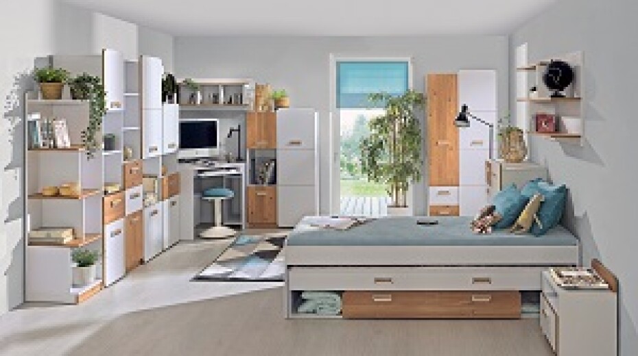 Dolmar Dětská postel CORNETO L13 | 80 x 195 cm Barva: Jasan coimbra / zelená - main (15)