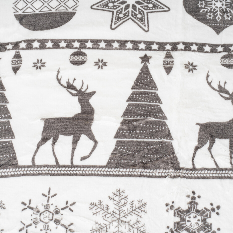 4Home Vánoční povlečení mikroflanel Christmas time šedá, 140 x 220 cm, 70 x 90 cm - main (9)