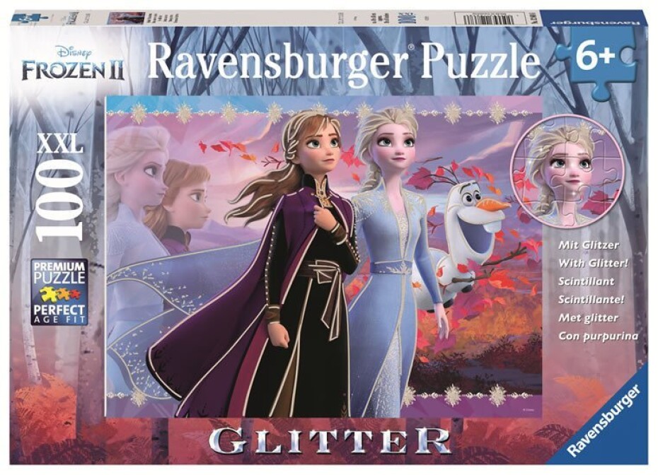Puzzle Ledové království 2/100 dílků třpytivé - main (0)