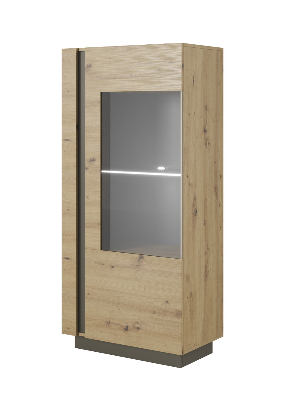 ArtLas Vitrína ARTENS 72 s LED | dub artisan/grafit - main (2)