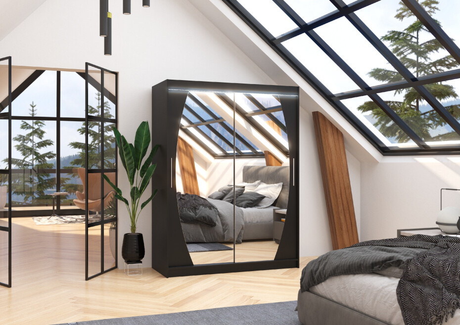 ArtAdrk Šatní skříň ALEN | 150 cm Barva: Bílá - main (4)