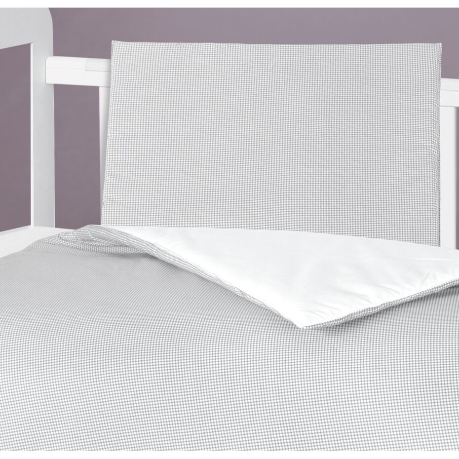 Bellatex Dětský set polštáře a přikrývky Kostička šedá, 75 x 100 cm, 42 x 32 cm - main (4)