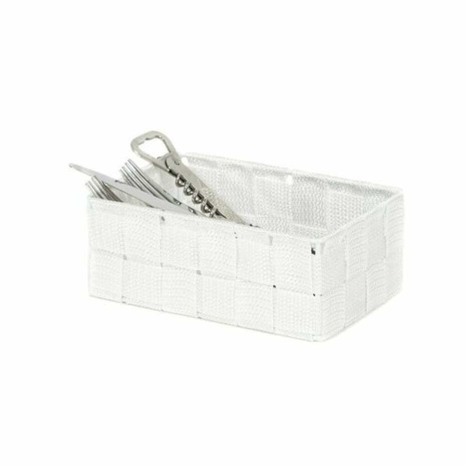 Compactor Úložný organizér do zásuvky Compactor TEX - košík M, 18 x 12 x 7 cm, bílý, M - main (1)