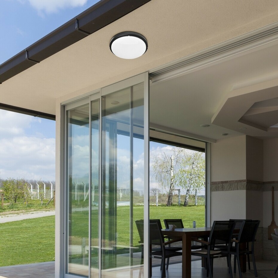 Rabalux 7407 venkovní/koupelnové nástěnné/stropní LED svítidlo Hort, černá - main (1)