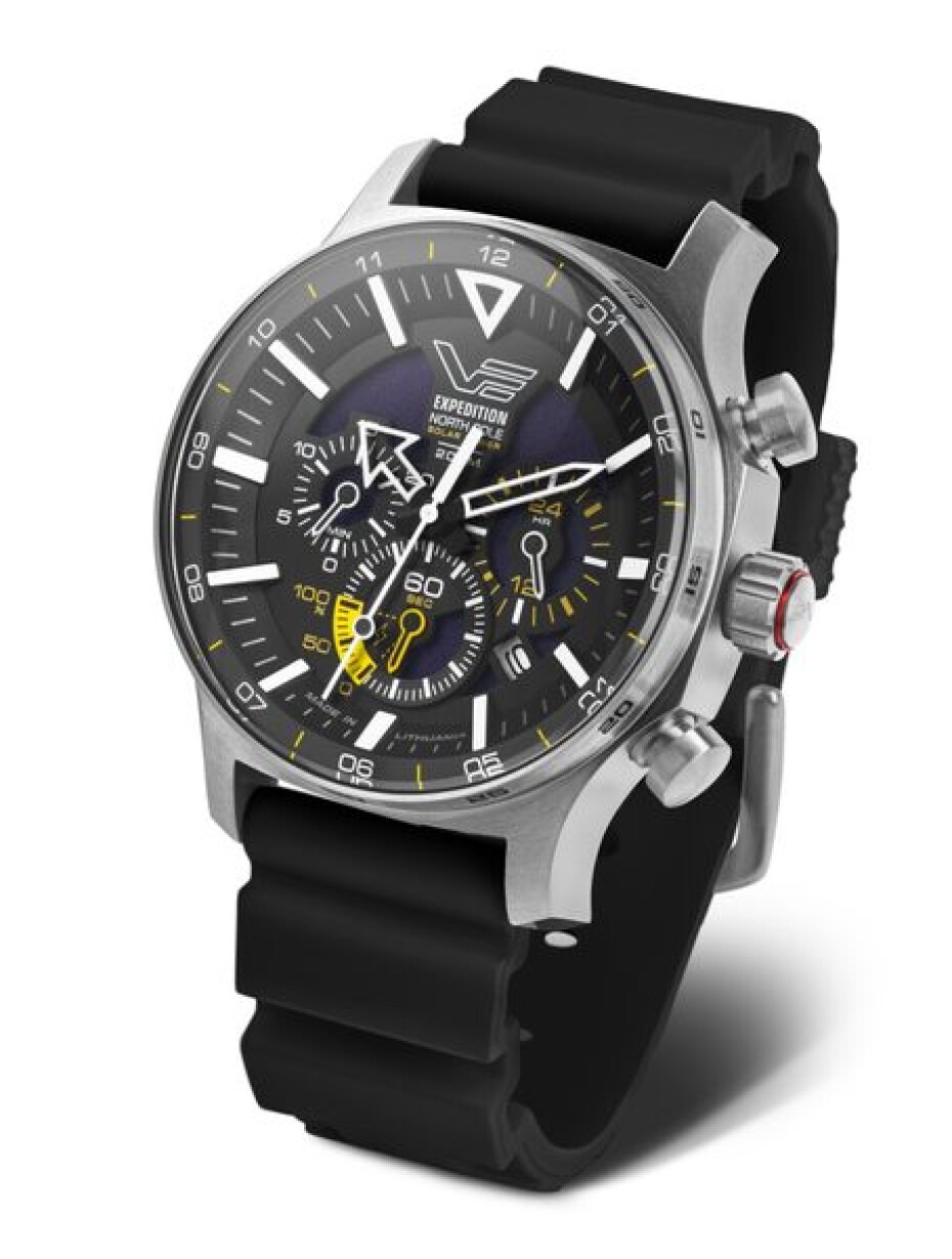 Vostok Europe Expedition North Pole Solar Power Chronograph VR42-595A732 - Černý silikonový řemínek - main (2)