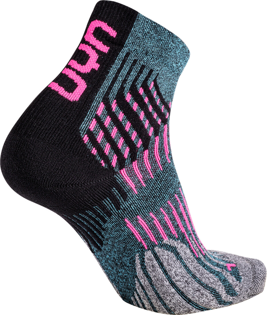 Uyn Run Shockwave Socks Turquoise Melange Grey Pink - main (1)