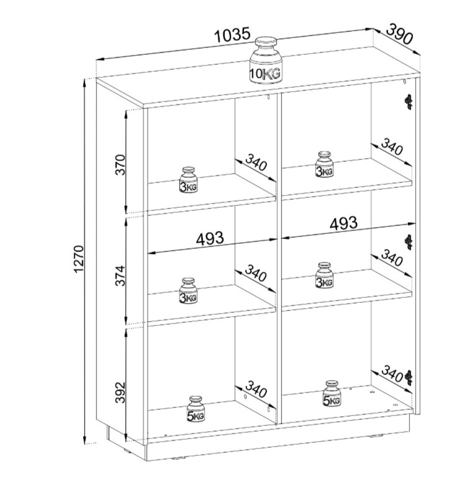 ArtPS Komoda SHOWY KW104 | černá - main (4)