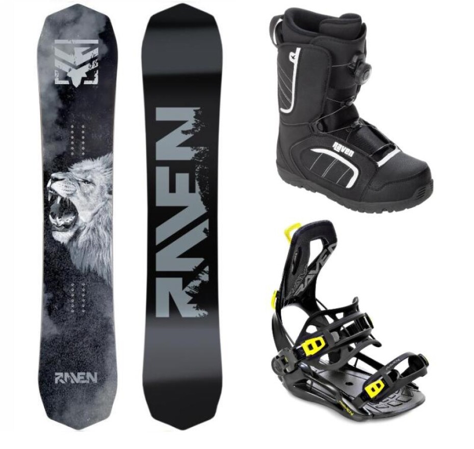 Raven Lion snowboard + Raven RAGE Fastec FT360 black/lime vázání + Raven Target ATOP obuv - main (0)