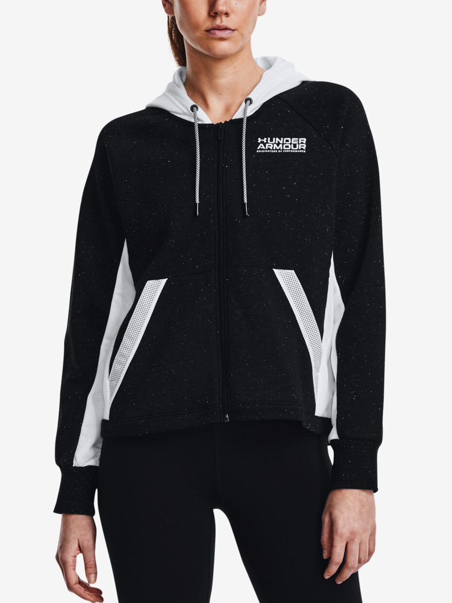 Dámská mikina Under Armour  Rival + FZ Hoodie-BLK S - main (0)