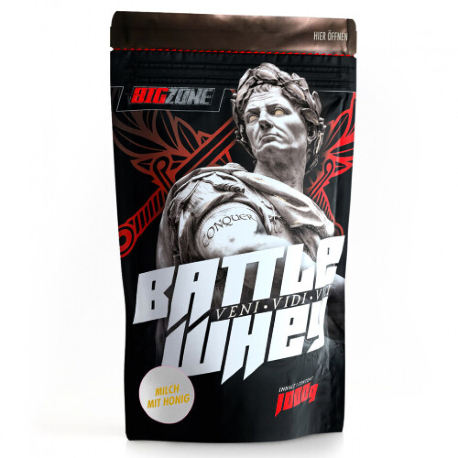 Big Zone Battle Whey 1000 g jahodový milkshake - main (0)