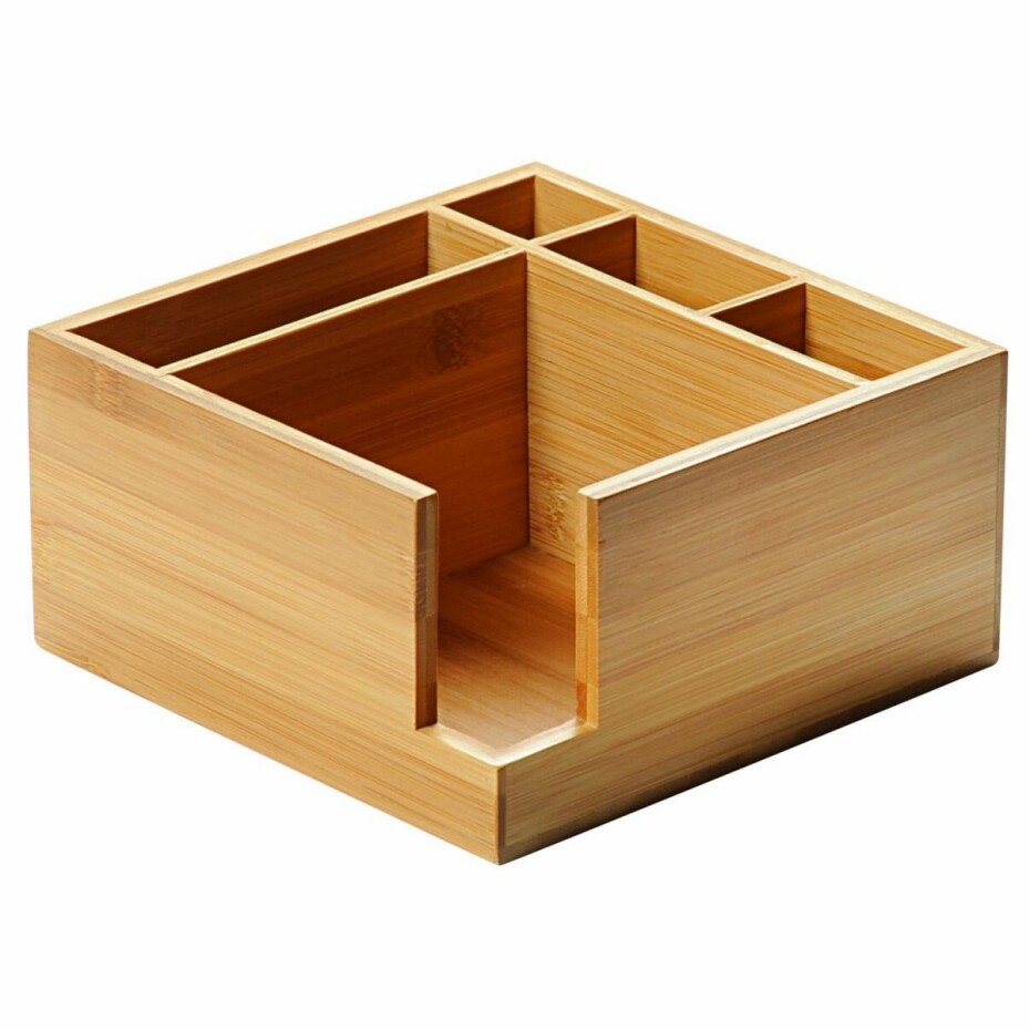 Kesper 70851 Kuchyňský organizér bambus, 5 přihrádek, 18 x 9 x 18 cm - main (0)