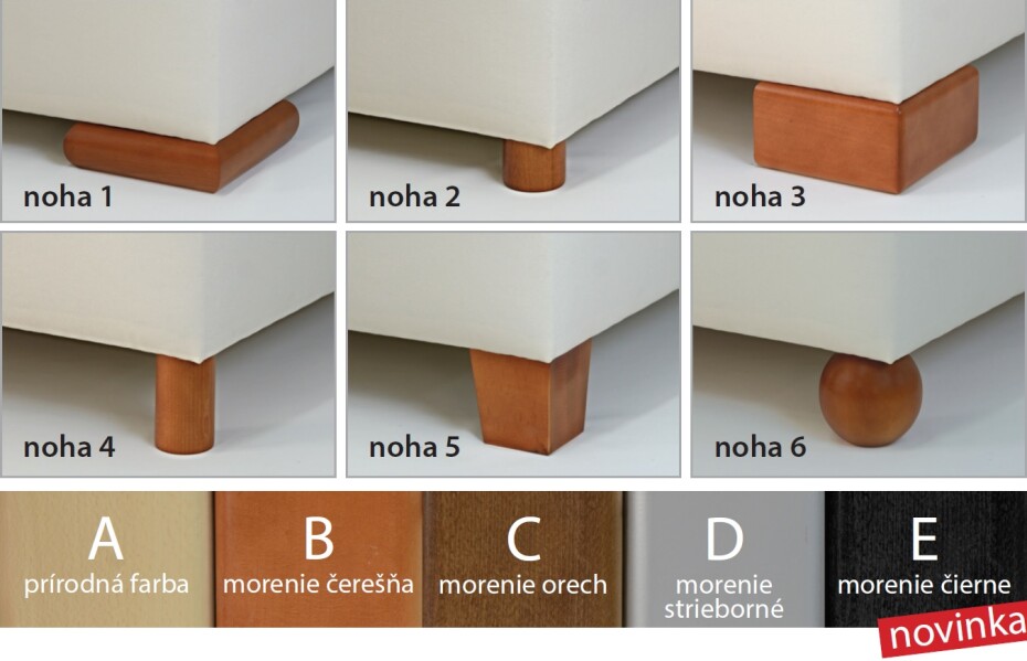 New Design Čalouněná postel NOVO s krátkým čelem | pravá s topperem Extra Rozměr: 90 x 200 cm - main (2)