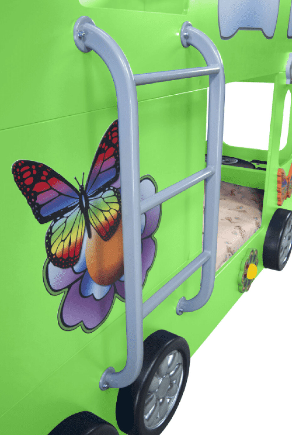 Artplast Dětská patrová postel HAPPY BUS | zelený 90 x 190 cm - main (16)