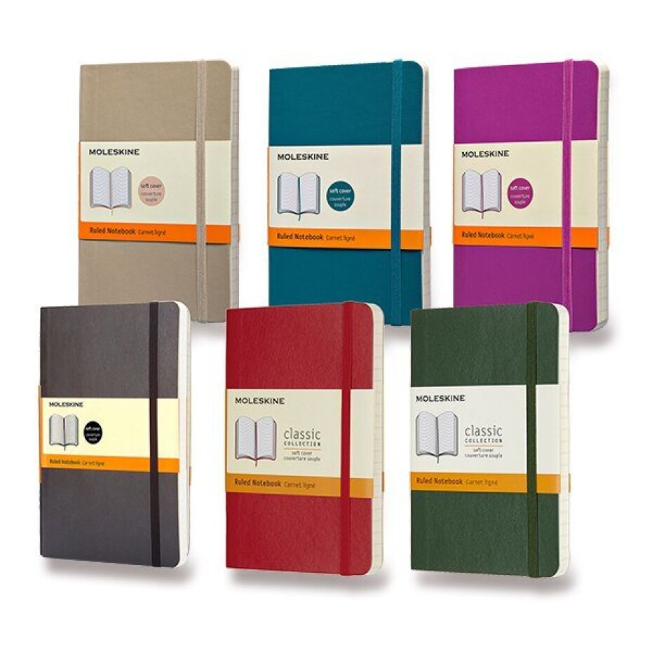 Zápisník Moleskine VÝBĚR BAREV - měkké desky - S, linkovaný 1331/11242 - Zápisník Moleskine - měkké desky modrý - main (3)