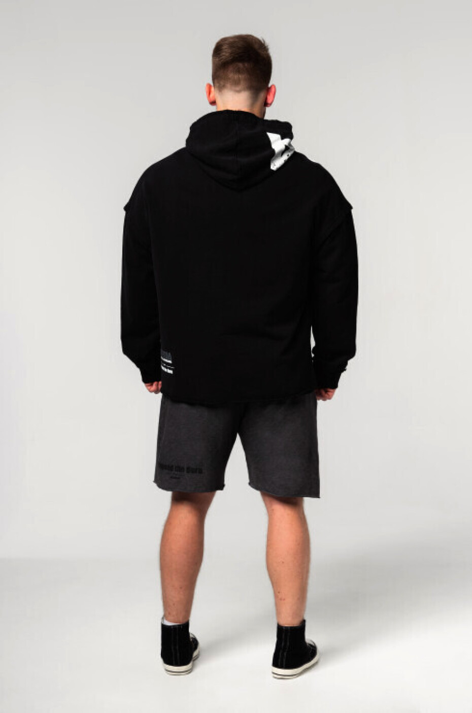 Pánská mikina Nebbia  Oversized Pullover Hoodie NO BS Black L - main (3)