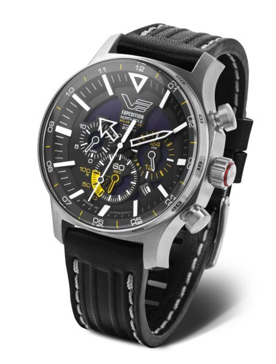 Vostok Europe Expedition North Pole Solar Power Chronograph VR42-595A732 - Černý silikonový řemínek - main (3)