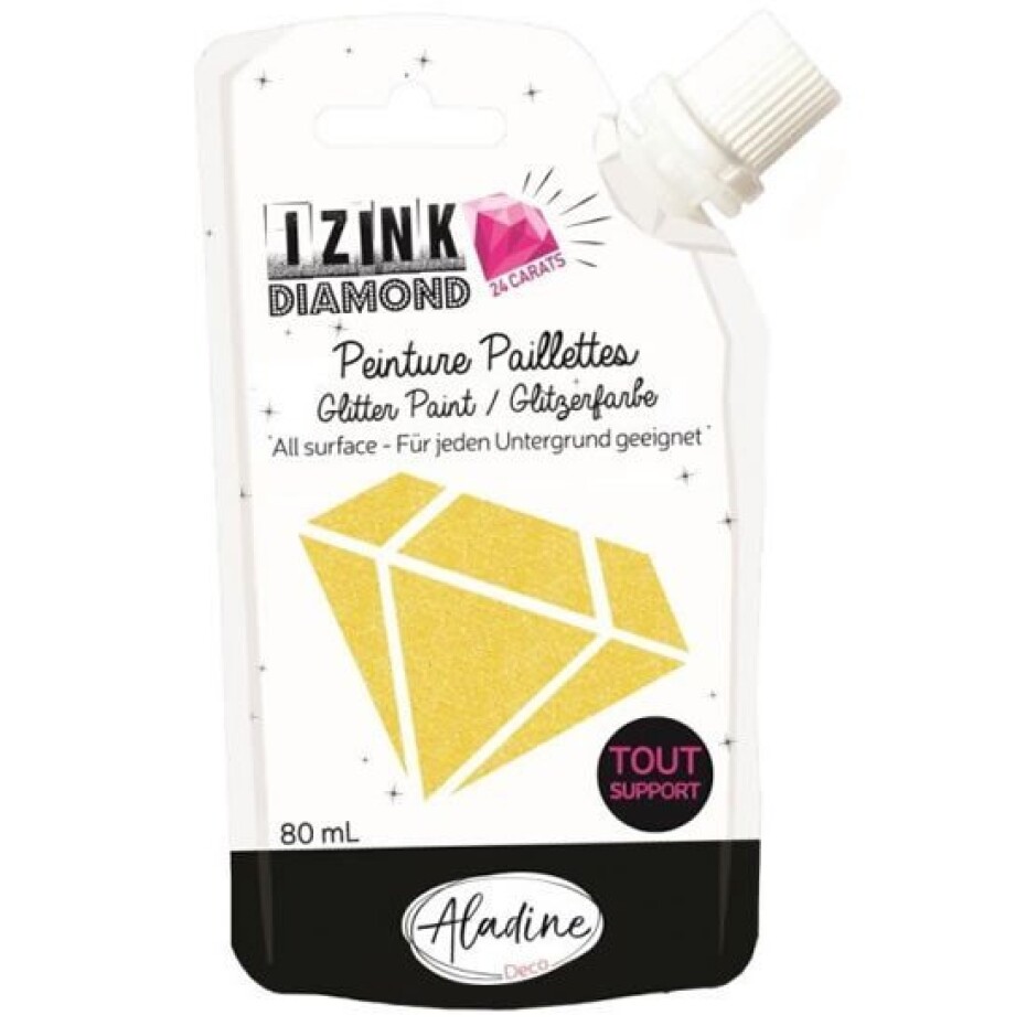 Diamantová barva IZINK Diamond 24 CARATS - žlutá, 80 ml - main (0)