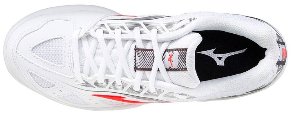 Dětská tenisová obuv Mizuno  Breakshot 3 CC White/IgnititonRed  EUR 32,5 - main (2)
