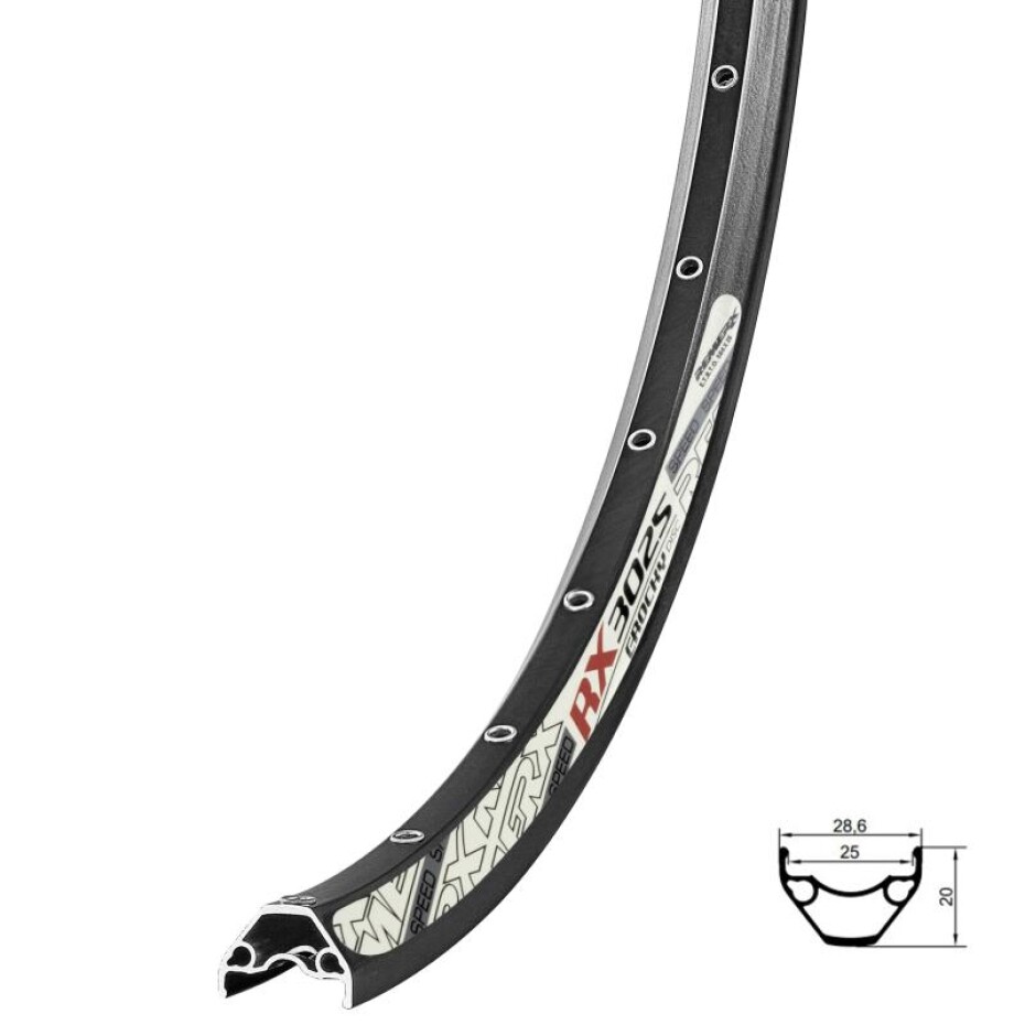 REMERX Ráfek E-ROCKY 584x25 32děr, černý - main (0)
