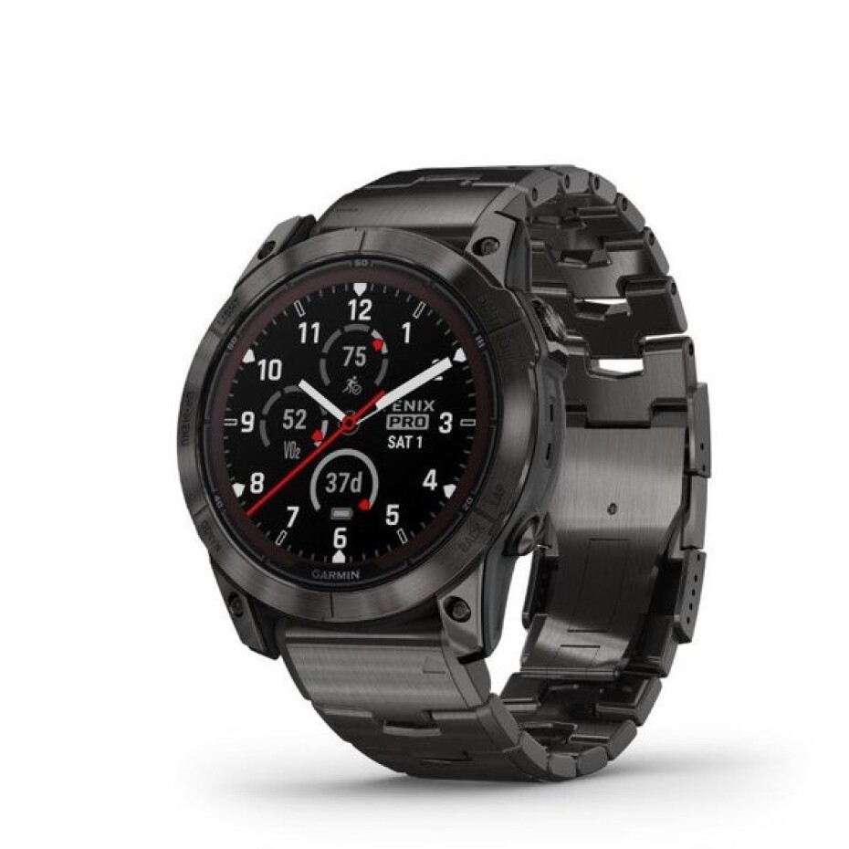 Garmin Fēnix 7X Pro Sapphire Solar Edition Carbon Gray DLC Titanium s titanovým náramkem Vented - 010-02778-30 - main (0)
