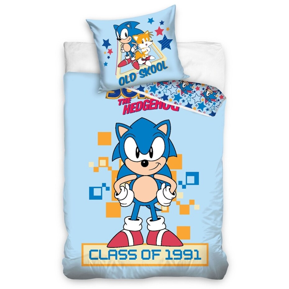 Carbotex Dětské Bavlněné povlečení Ježek Sonic Class Of 1991, 140 x 200 cm, 70 x 90 cm - main (0)