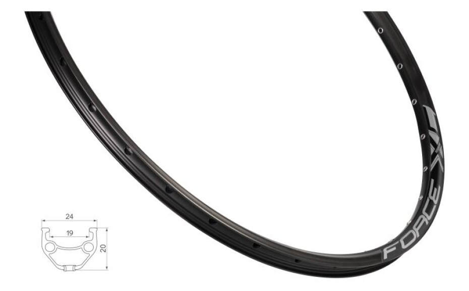 Force Ráfek XC BASIC DISC 559x19, 36děr, černý - main (0)